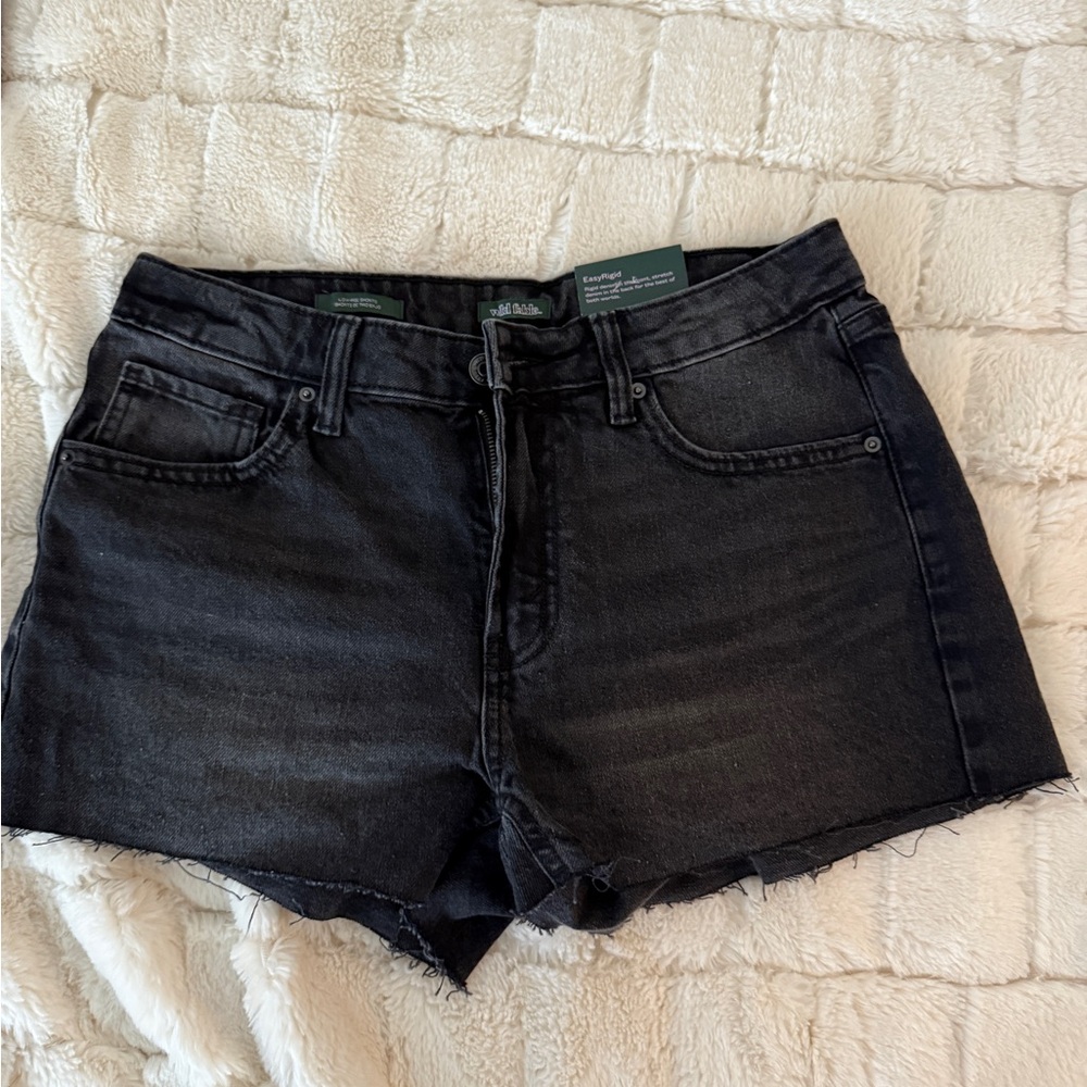 Women's Black Denim Shorts
